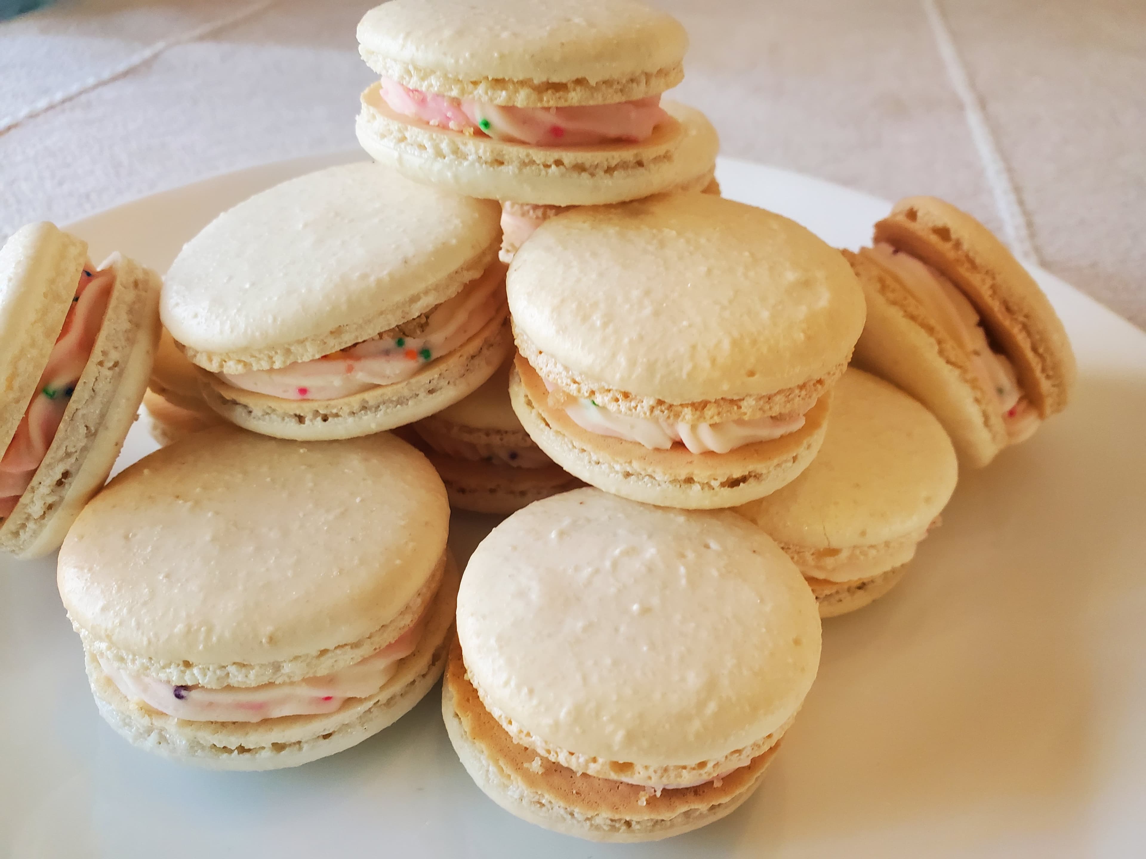 Birthday Cake Macarons