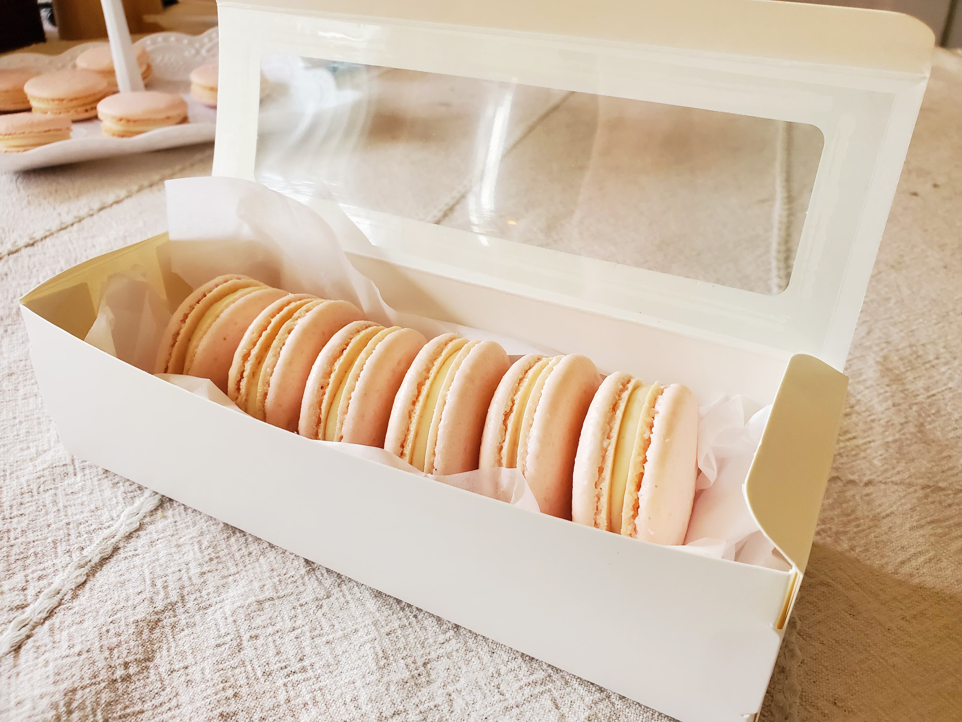 Box of six Strawberry Cream Macarons